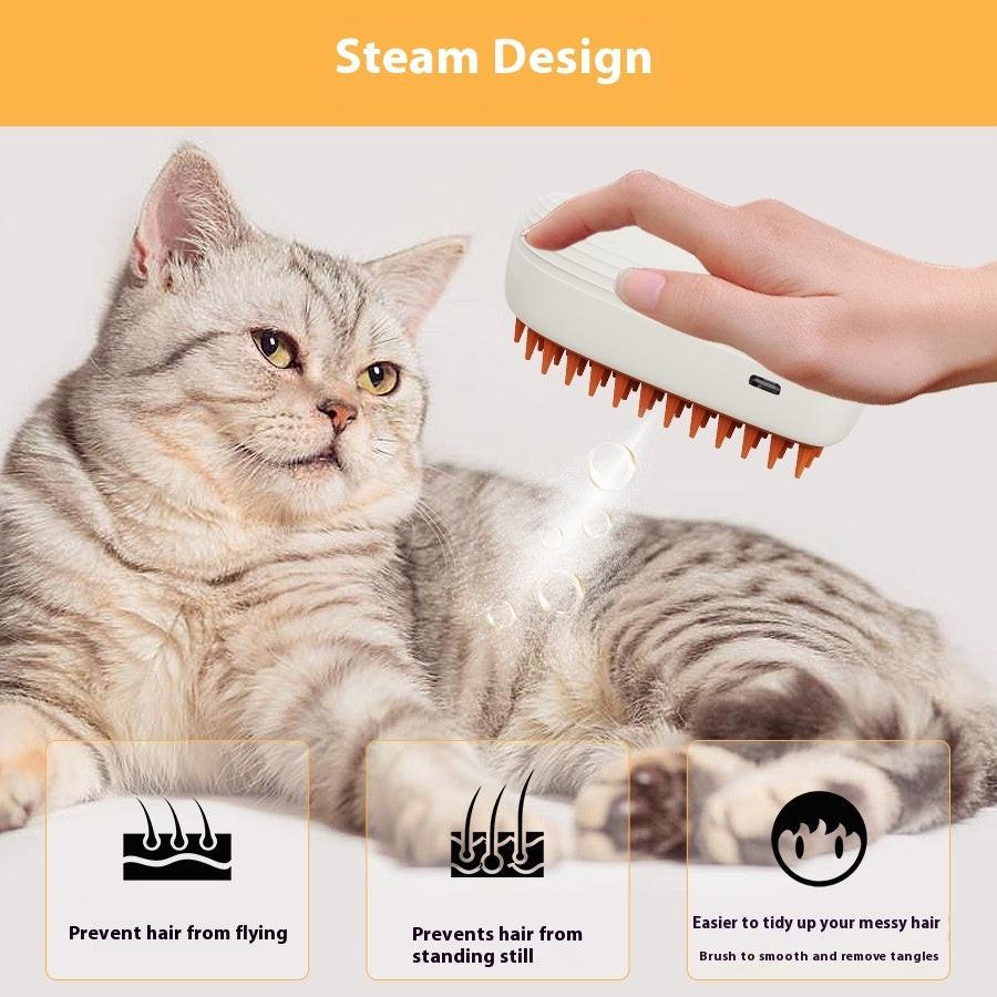 USB Rechargeable Pets Steam Brush Spray Massage Comb Pet Grooming Tools Cat Steam Comb Pet Products.