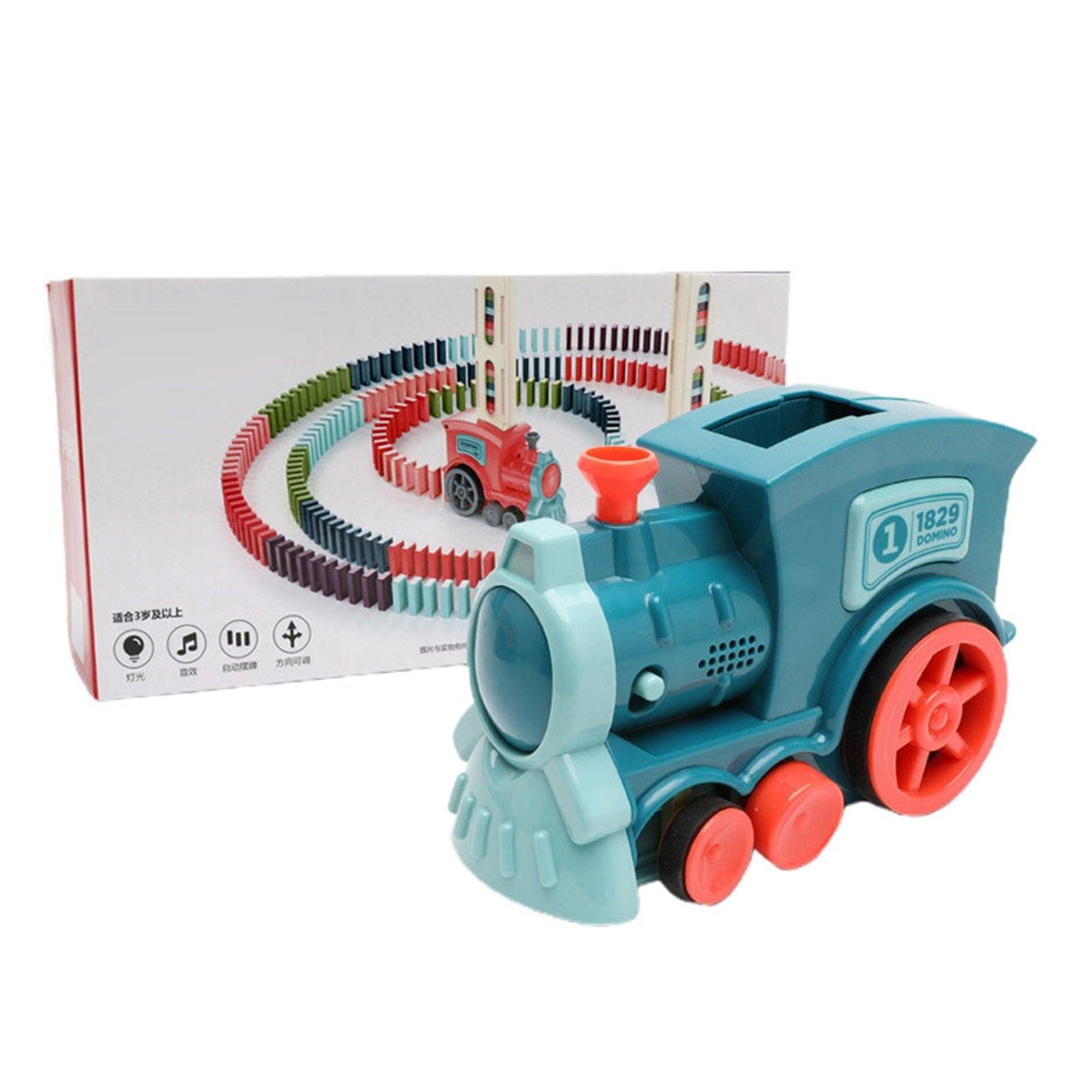 Domino Train Toys Baby Toys Car Puzzle Automatic Release Licensing Electric Building Blocks Train Toy.