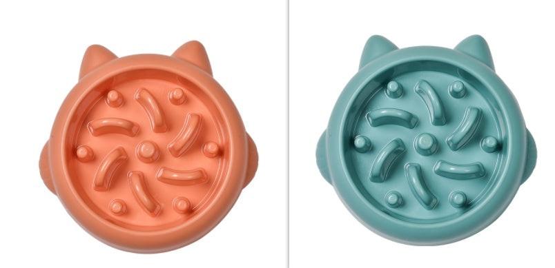 Pet Dog Cat Slow Feeder Bowls Anti Choking Slow Feeder Dish Bowl Home Dog Eating Plate Anti Gulping Bowl Supplies.