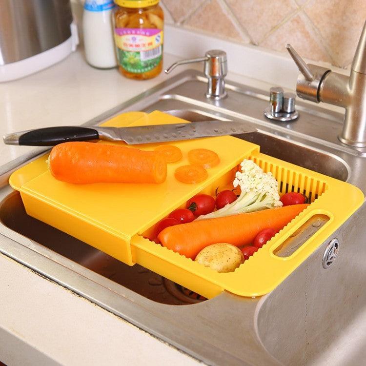 Multifunction Kitchen Chopping Blocks Sinks Drain Basket Cutting Board Vegetable Meat Tools Kitchen Accessories Chopping Board.