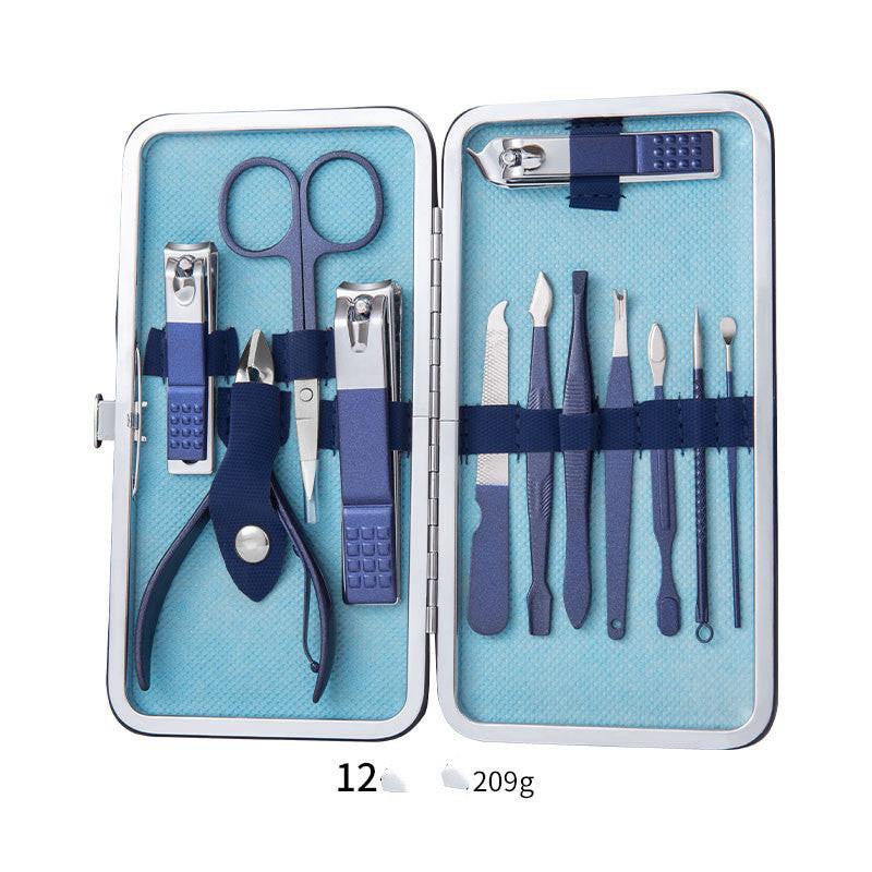Professional Scissors Nail Clippers Set Ear Spoon Dead Skin Pliers Nail Cutting Pliers Pedicure Knife Nail Groove Trimmers.
