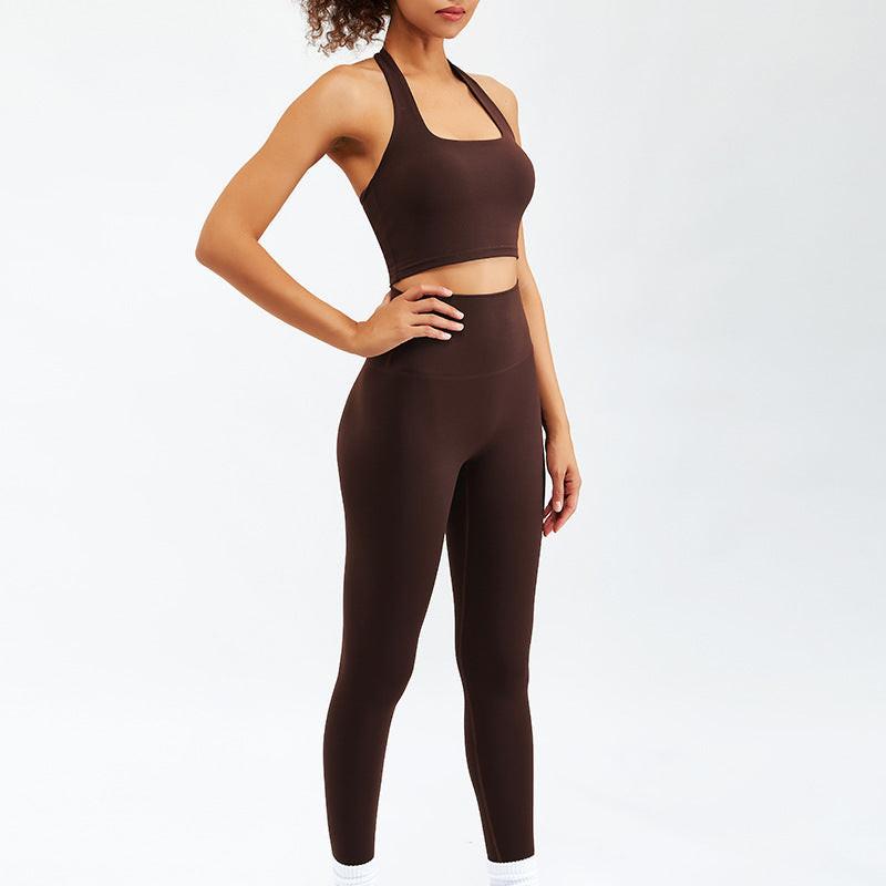 New Nude Yoga Wear Women's Zipper Long-sleeved Fitness Suit.