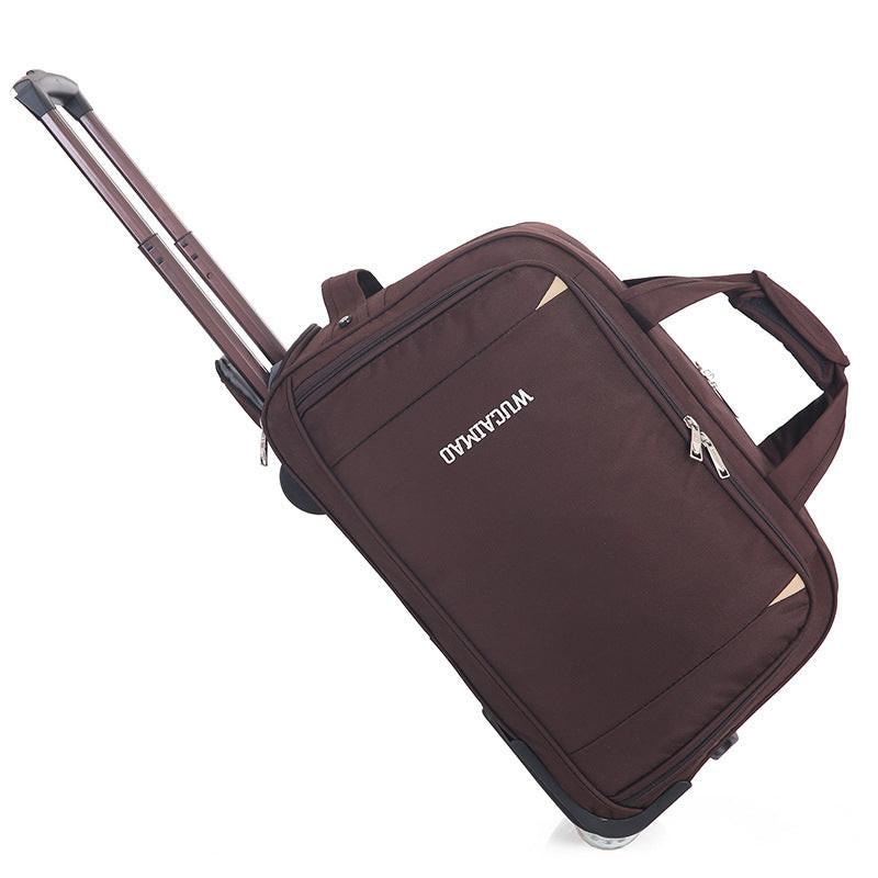 Oxford Cloth Trolley Bag Leisure Travel Folding Luggage.