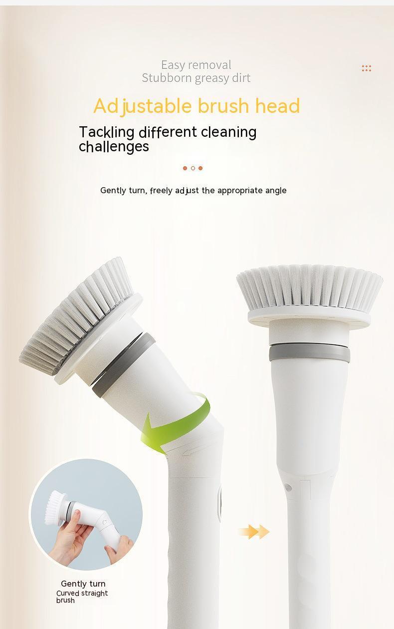 Electric Scrubber Cleaning Wall Long Handle Elbow Telescopic Multifunction Cleaning Brush.