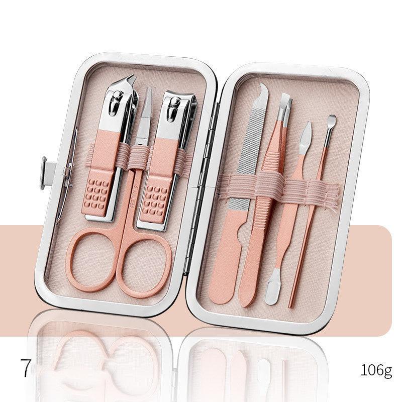 Professional Scissors Nail Clippers Set Ear Spoon Dead Skin Pliers Nail Cutting Pliers Pedicure Knife Nail Groove Trimmers.
