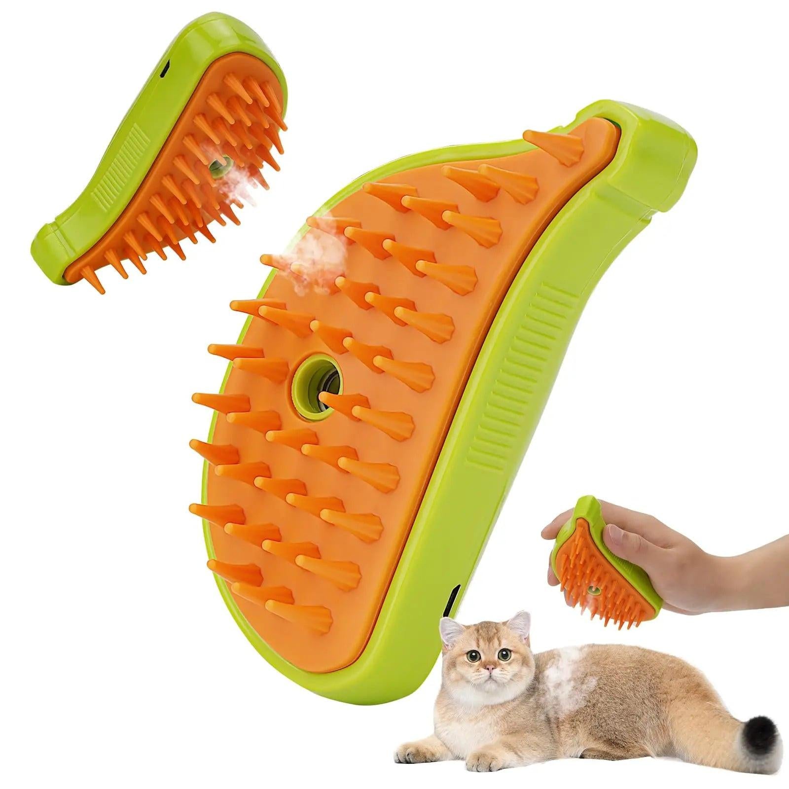 3 In 1 Pet Steam Brush Cat Dog Cleaning Steamy Spray Massage Beauty Comb Hair Removal Grooming Supplies Pets Accessories.