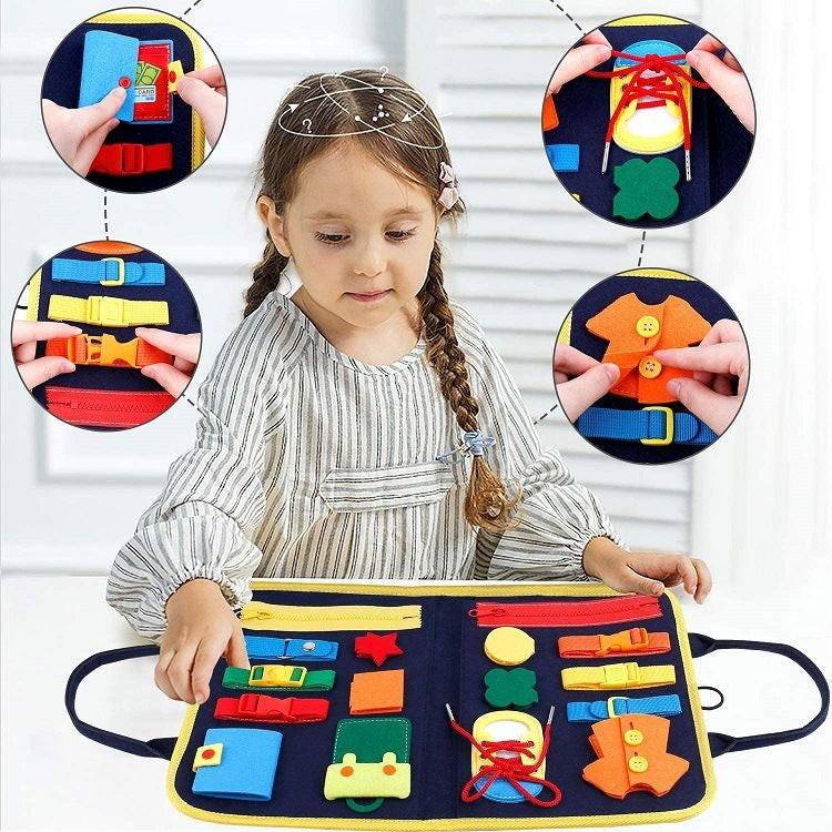 New Busy Book Children's Busy Board Dressing And Buttoning Learning Baby Early Education Preschool Sensory Learning Toy.