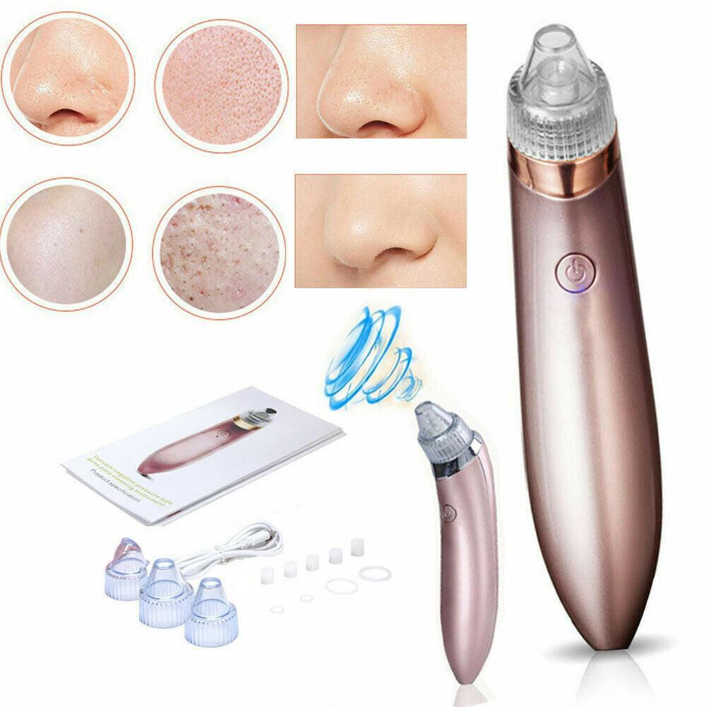 Electric Blackhead Vacuum Pore Cleaner Acne Pimple Remover Strong Suction Tool Electric Blackhead Remover Pore Vacuum Suction Diamond Dermabrasion Face Cleaner.