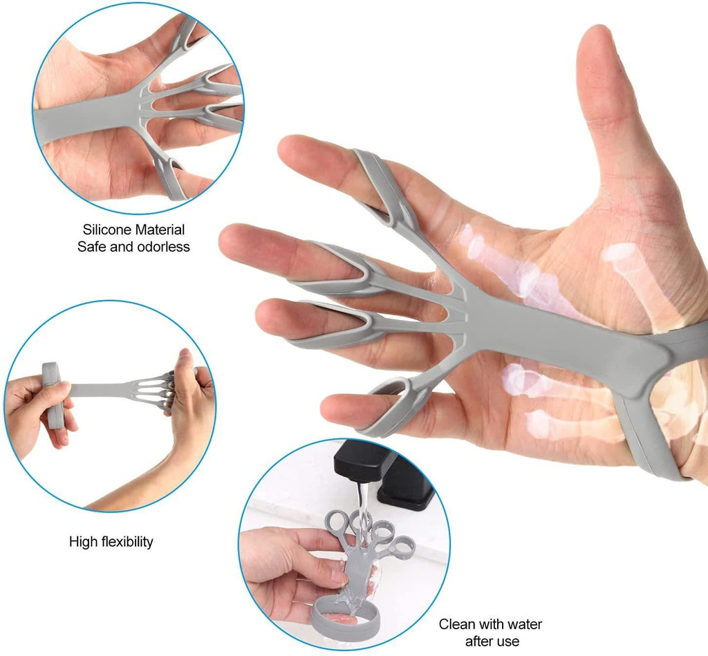 Silicone Grip Device Finger Exercise Stretcher Arthritis Hand Grip Trainer Strengthen Rehabilitation Training To Relieve Pain.