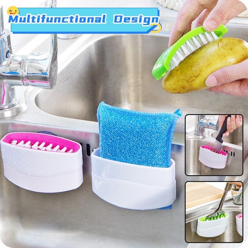 Creative Kitchen Knife And Fork Chopsticks Cleaning Brush With Suction Cup Fruit And Vegetable Cleaning Brush Kitchen Cleaning Brush.