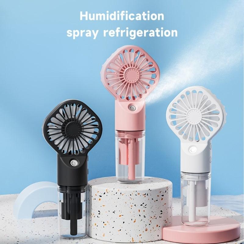 Strong Power Spray Humidification Small Mist Fan Humidification Usb Charging Portable Fan Icy And Refreshing Fan Water Supplement.