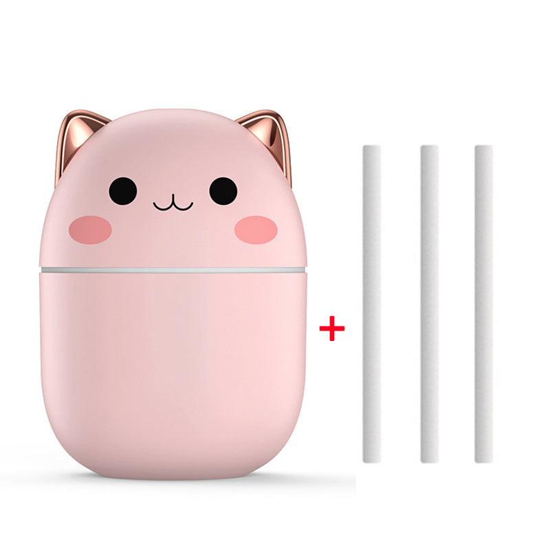 Air Humidifier Cute Cat Ultra-Silent USB Office Household Bedroom Car Aromatherapy Air Purifier With Led Cool Mist Spray.