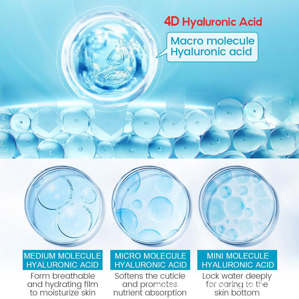Hyaluronic Acid Face Serum Anti-Aging Shrink Pore Whitening Moisturizing Face Cream Dry Skin Care.