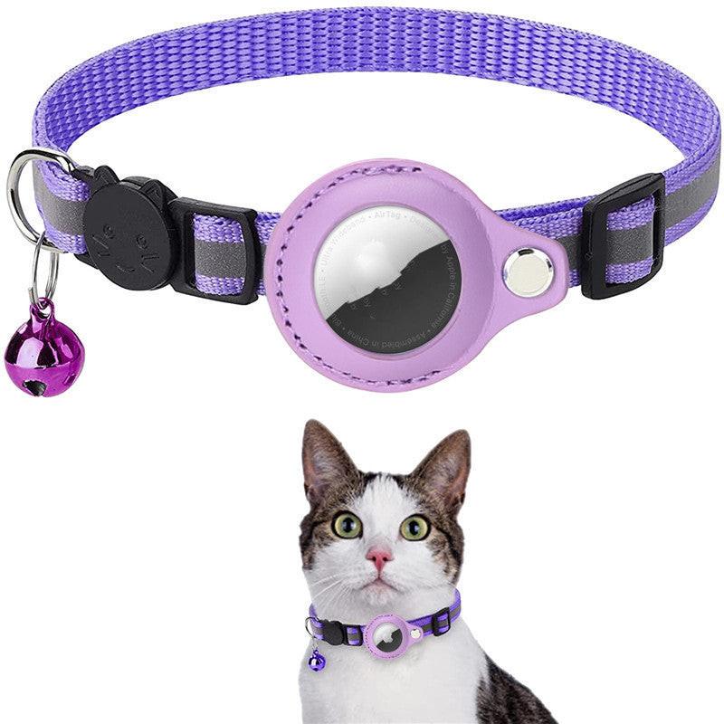 Reflective Collar Waterproof Holder Case For Airtag Air Tag Airtags Protective Cover Cat Dog Kitten Puppy Nylon Collar.